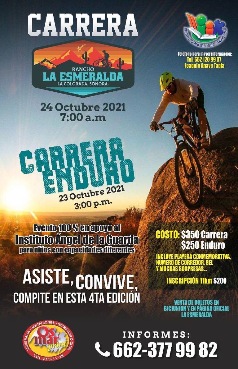 Apúntate a la gran Carrera La Esmeralda MTB 2021 - El Sol de Hermosillo |  Noticias Locales, Policiacas, sobre México, Sonora y el Mundo